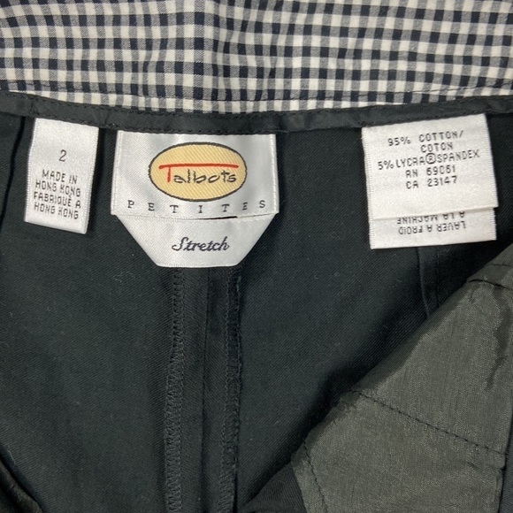 TALBOTS Petites Stretch Black Ankle Cropped Black Career Trouser Pants - Picture 6 of 11